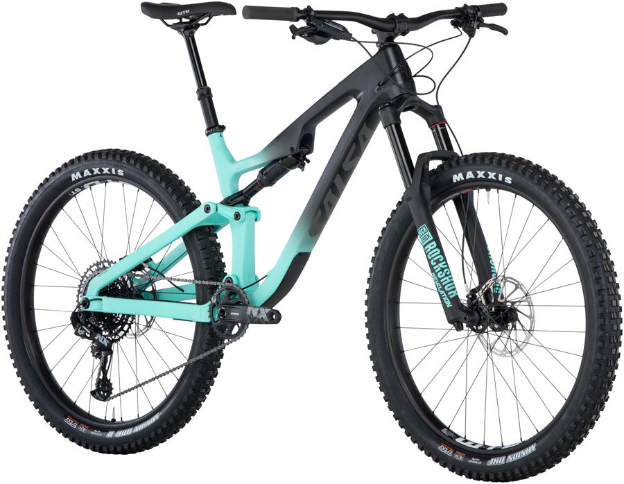 Salsa Rustler Carbon NX Eagle Bike - Black/Blue/Fade