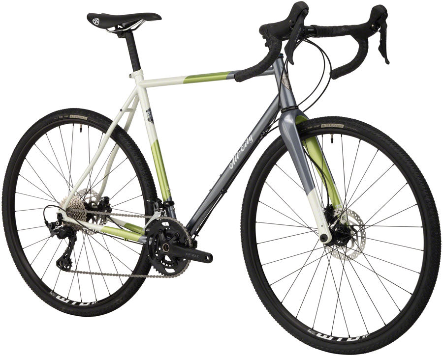 All-City Cosmic Stallion GRX Bike - Gunmetal/Sage/Cream Stripe