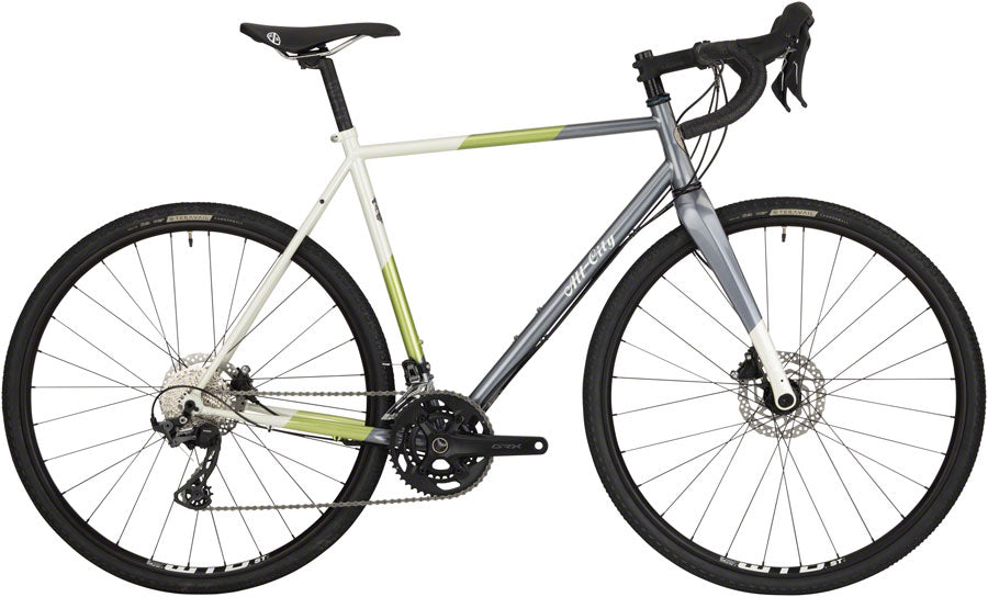 All-City Cosmic Stallion GRX Bike - Gunmetal/Sage/Cream Stripe