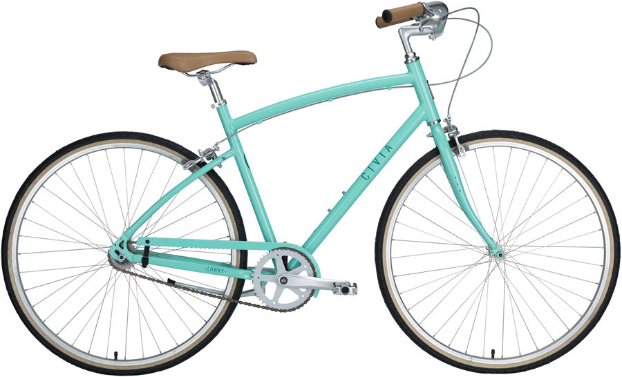 Civia Lowry 1-Speed Step-Over Bike - Mint Green/Teal