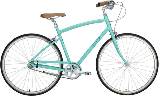 Civia Lowry 1-Speed Step-Over Bike - Mint Green/Teal