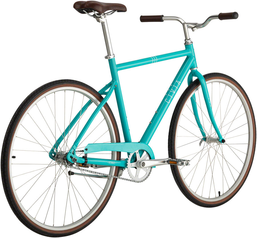 Civia Venue Single-Speed Coaster Bike - Aqua/White