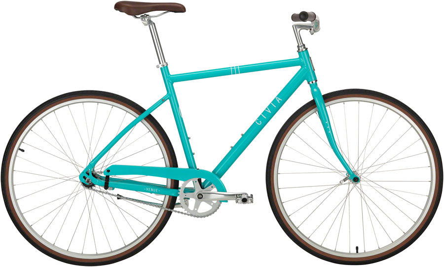 Civia Venue Single-Speed Coaster Bike - Aqua/White