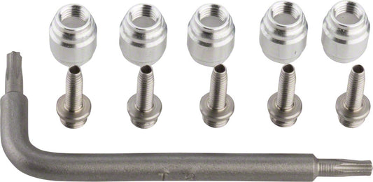 SRAM Stealthamajig Hydraulic Disc Brake Hose Fitting Kit, Includes 5 Threaded Hose Barbs, 5 Comp Fittings, 1 T8 Torx