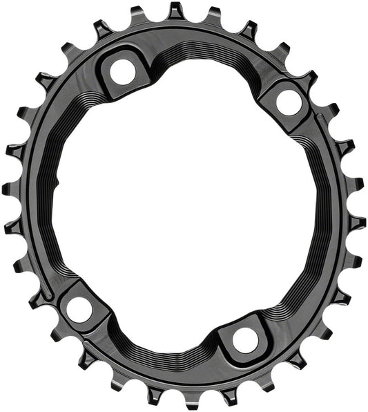 Absoluteblack Oval 96 Bcd Asymmetric Chainring For Shimano Xt M8000 Slx M7000 - Black