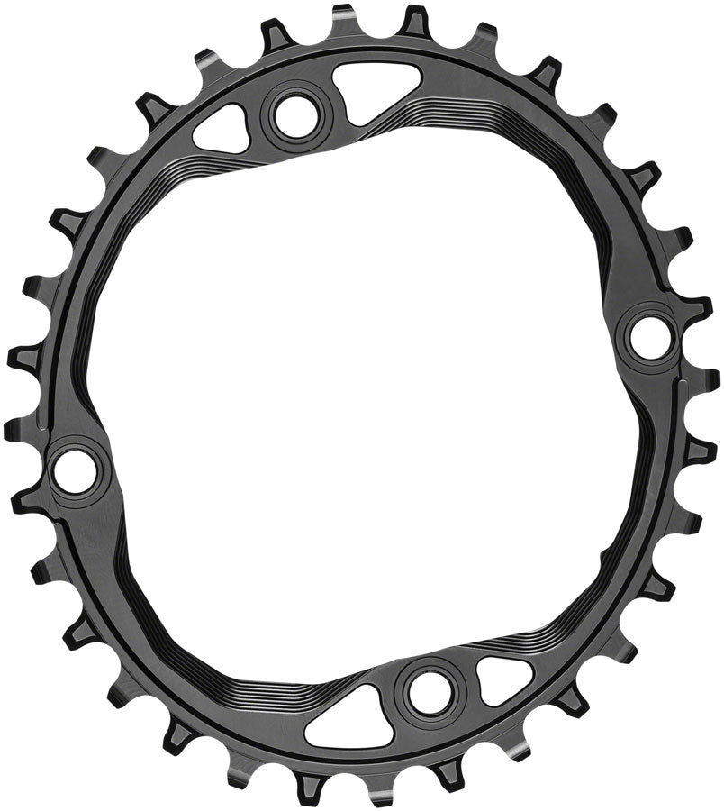 absoluteBLACK Oval 104 BCD 4-Bolt Chainring for Hyperglide+