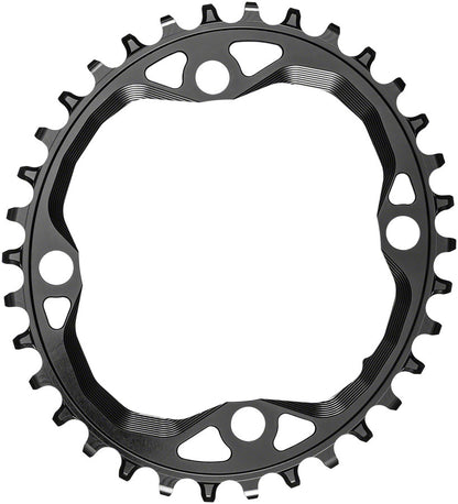 absoluteBLACK Oval 104 BCD 4-Bolt Chainring for Hyperglide+