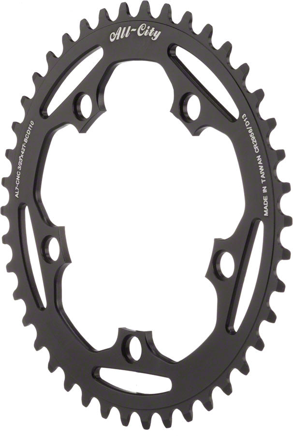 Dimension 42t x 110mm Outer Chainring Black