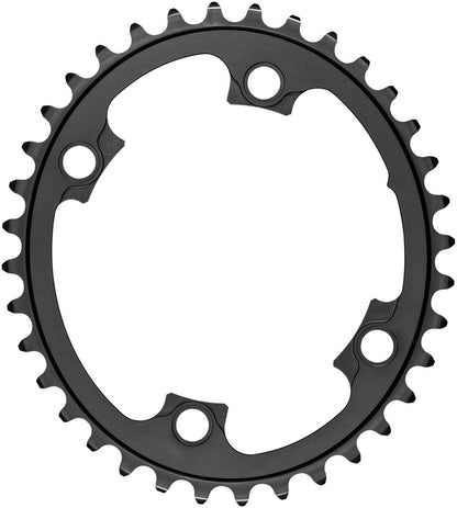 absoluteBLACK Silver Series Oval 110 BCD 4-Bolt Chainring