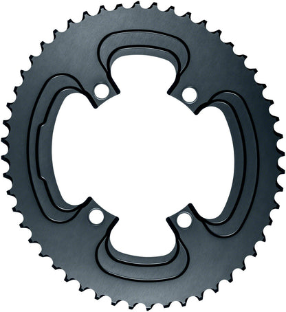 absoluteBLACK Silver Series Oval 110 BCD 4-Bolt Chainring