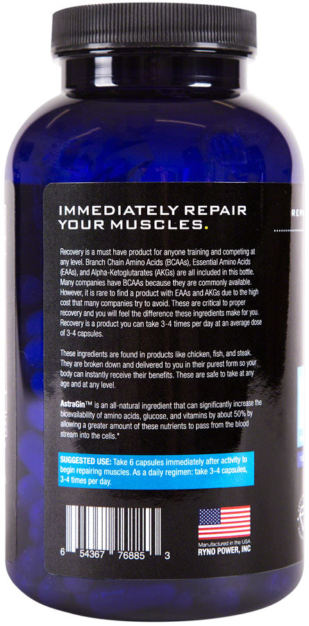 RYNO POWER RECOVERY SUPPLEMENT - 33 SERVINGS, 200 CAPSULES