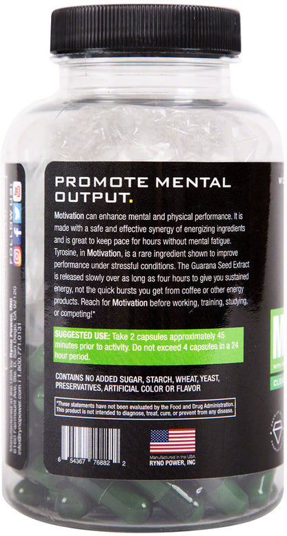 RYNO POWER MOTIVATION SUPPLEMENT - 30 SERVINGS 60 CAPSULES