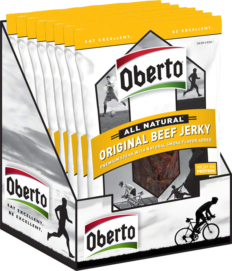 Oberto Beef Jerky Original: 1.5oz Package, Includes 8 Bags in a Retail Ready Display Box