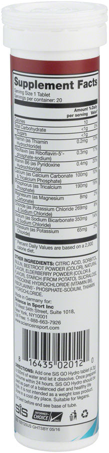 SIS Science in Sport Nutrition GO Hydro Hydration Tablets