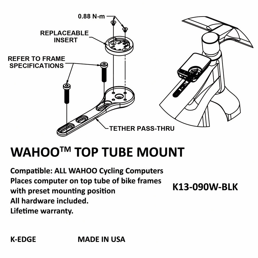 K-Edge Top Tube Computer Mount
