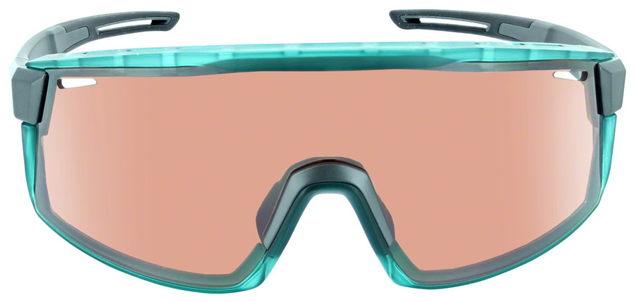 Optic Nerve Fixie Max Sunglasses - Matte Aluminum, Crystal Turquoise Lens Rim, Copper Lens with Silver Flash