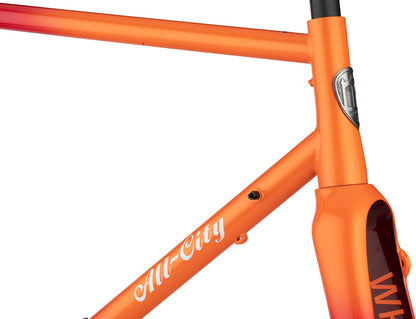 All-City Zig Zag Frame - Orange/Red Fade