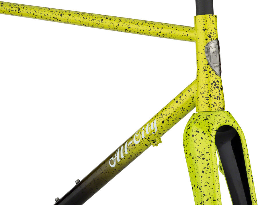 All-City Macho King A.C.E. Frame - Yellow Fade Splatter
