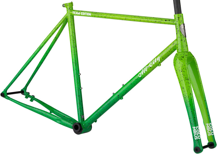 All-City Nature Boy A.C.E. Frame - Green Fade Splatter