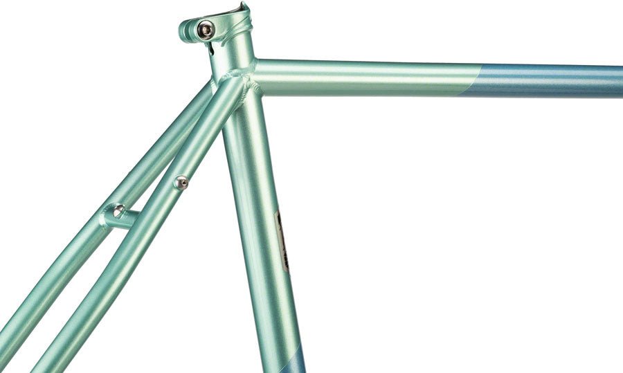 All-City Cosmic Stallion Frameset - Blue/Green Stripes
