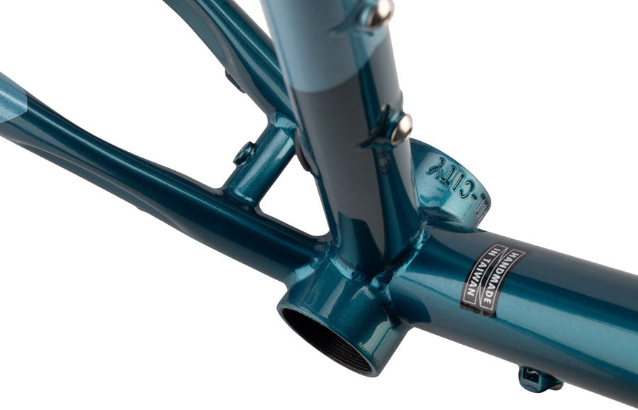 All-City Cosmic Stallion Frameset - Blue/Green Stripes