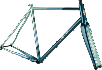 All-City Cosmic Stallion Frameset - Blue/Green Stripes