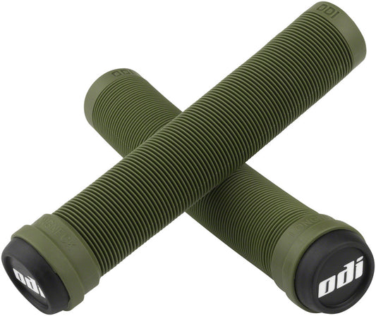 ODI Longneck SLX Grips Flangeless 160mm Army Grn