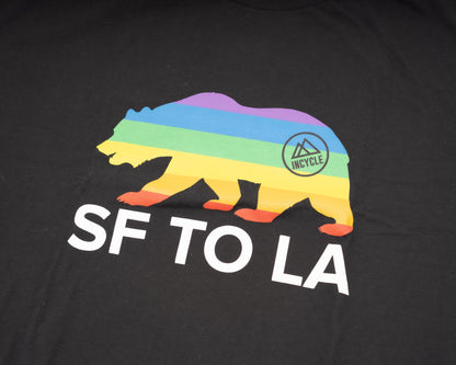Incycle Rainbow Bear Tee Blk 3X