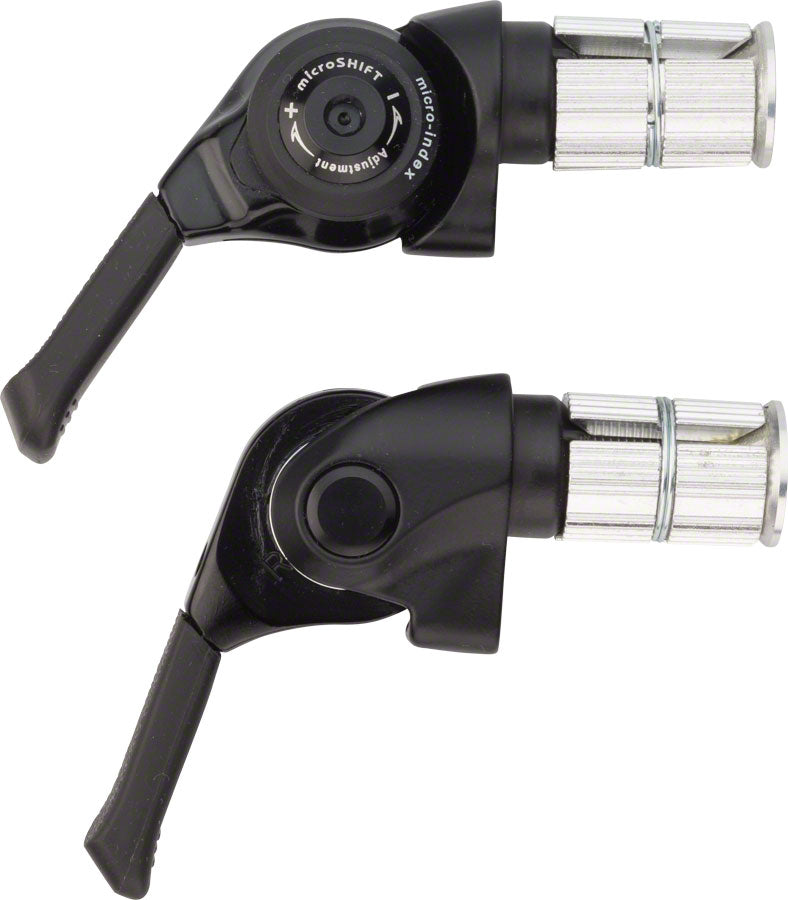 gravel bike bar end shifters microSHIFT Bar End Shifter Set 10-Speed Mountain Double/Triple Shimano