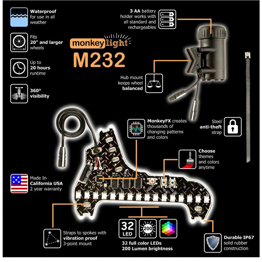 monkey electric bicycle lights MonkeyLectric M232
