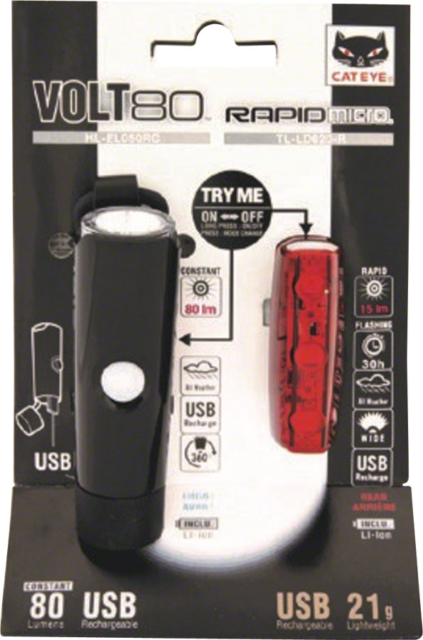 CatEye Volt 80 and Rapid Micro Combo