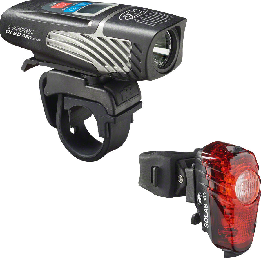 NiteRider Lumina OLED 950 Boost Headlight and Solas 100 Taillight Combo