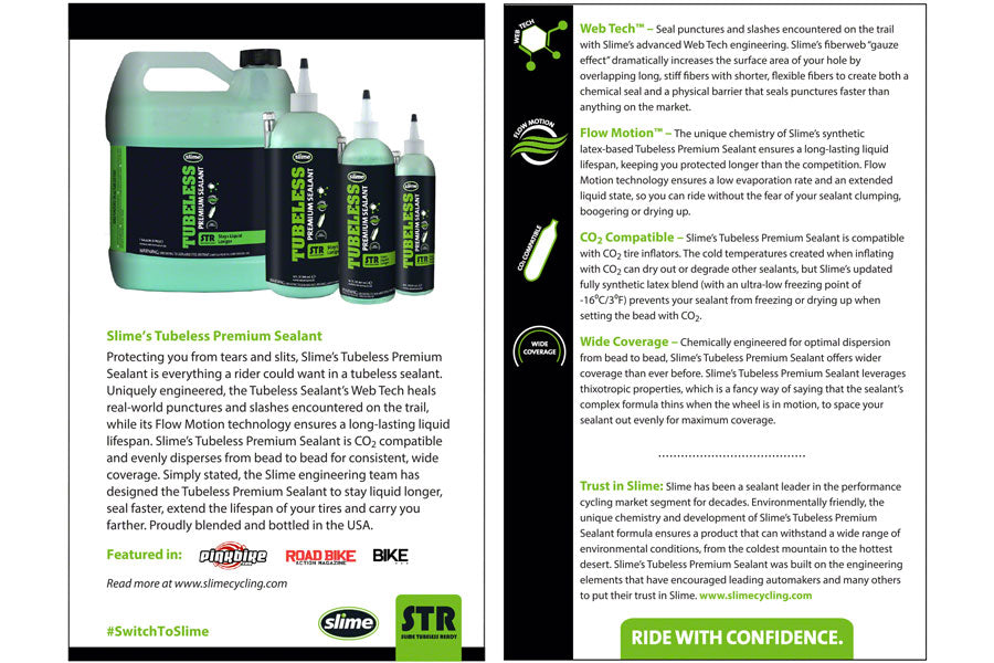 Slime Premium Tubeless Tire Sealant