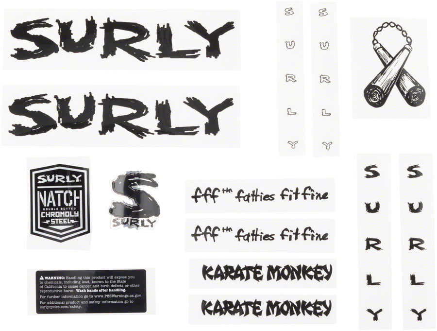 Surly Karate Monkey Decal Set