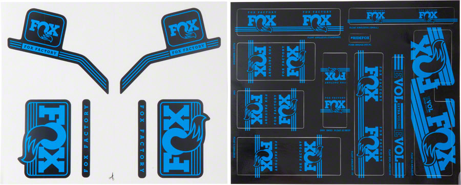 FOX Heritage Decal Kit for Forks and Shocks, Blue/Black