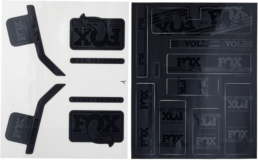 Fox Shox Decal 2015 AM Heritage EVOL Fork & Shock Kit Stealth Blk