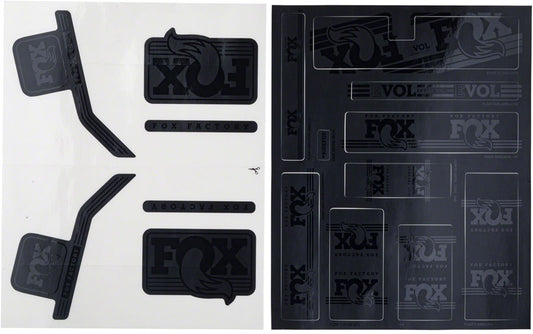 Fox Shox Decal 2015 AM Heritage EVOL Fork & Shock Kit Stealth Blk