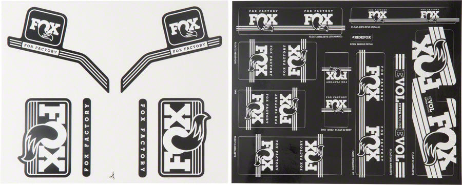 FOX Heritage Decal Kit for Forks and Shocks, White