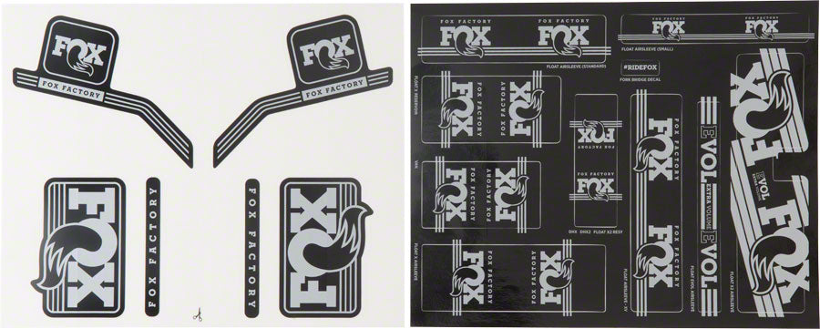 Fox Shox Decal 2015 AM Heritage EVOL Fork & Shock Kit Blk/Chrome
