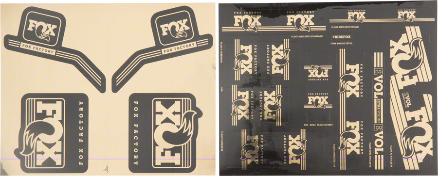 FOX Heritage Decal Kit for Forks and Shocks, Gold/Black