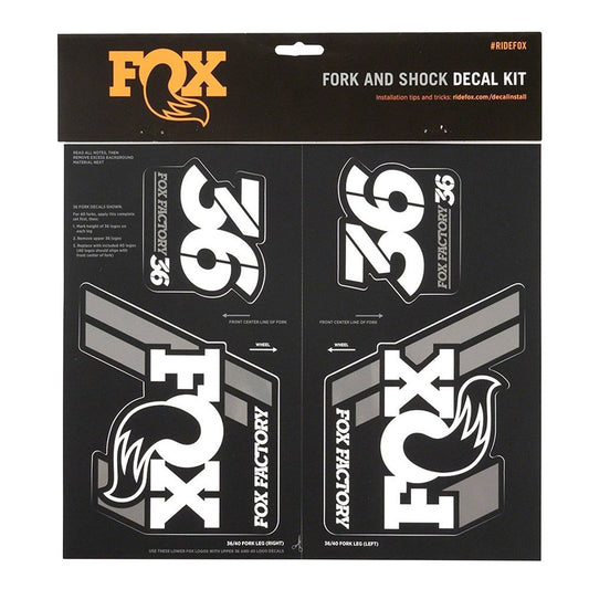 FOX Decal 2019 AM Heritage Fork&Shock Kit Wht