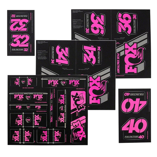 Fox Heritage Decal Kit For Forks And Shocks Pink Grey - Grey