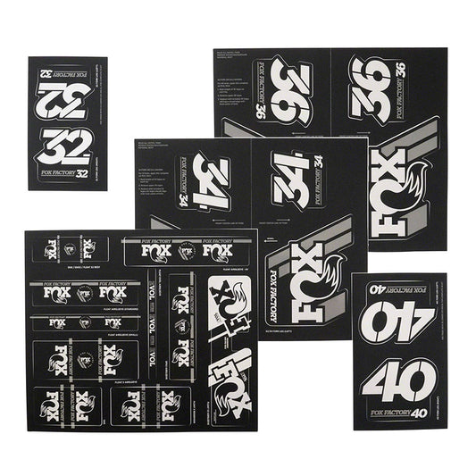Fox Heritage Decal Kit For Forks And Shocks Silver - Silver