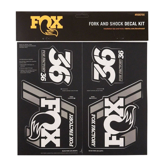 Fox Heritage Decal Kit For Forks And Shocks Silver - Silver
