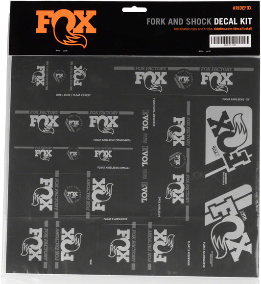 FOX DECAL 2019 AM HERITAGE,FORK AND SHOCK KIT,CHROME