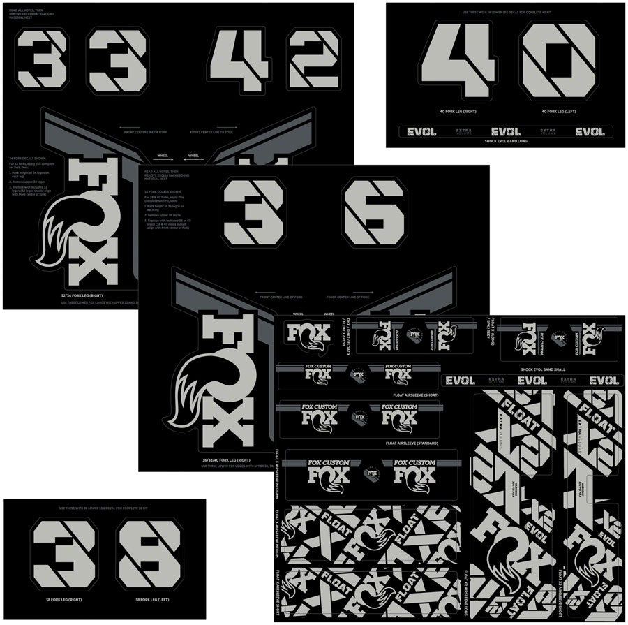FOX Fork & Shock Decal Kit