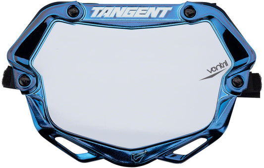 Tangent Mini Ventril 3D Number Plate Chrome Blu/Wht