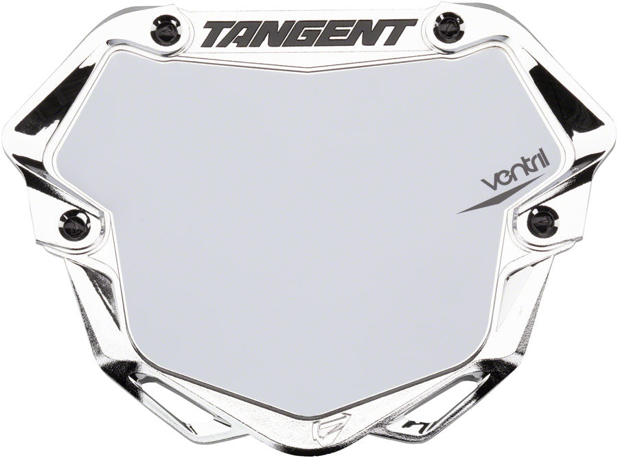 Tangent Pro Ventril 3D Number Plate Chrome/Wht
