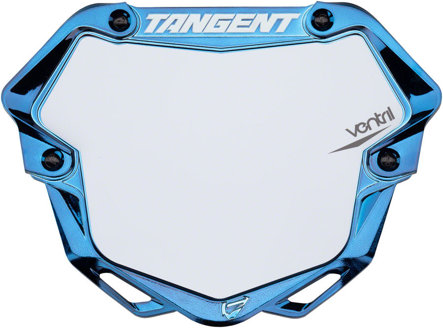 Tangent Pro Ventril 3D Number Plate Chrome Blu/Wht