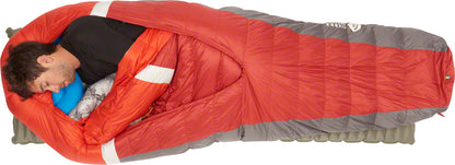 Sierra Designs BackCountry Bed Sleeping Bag, 20F, 700fill DriDown, Regular, Red/Gray